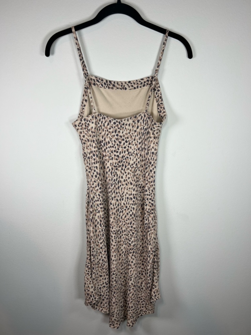 Abercrombie & Fitch Leopard Print Mini Slip Dress Brown Tan Lined Adjustable XS - Picture 8 of 13